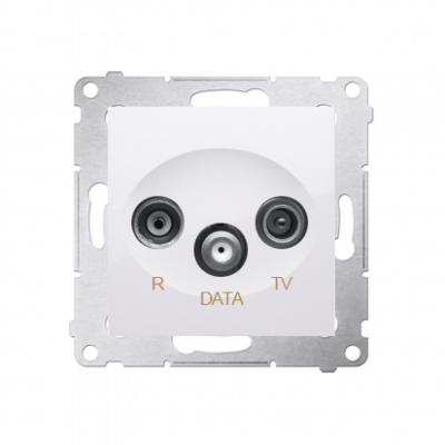  Simon 54 gniazdo antenowe R-TV-DATA biały