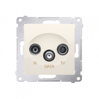  Simon 54 gniazdo antenowe R-TV-DATA kremowy