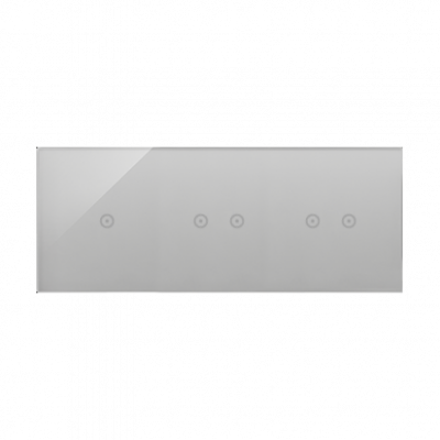 Panel dotykowy S54 Touch, 3 moduły, 1 pole dotykowe + 2 pola dotykowe poziome + 2 pola dotykowe poziome, srebrna mgła