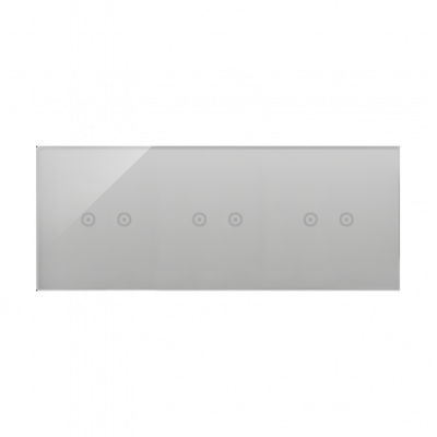Panel dotykowy S54 Touch, 3 moduły, 2 pola dotykowe poziome + 2 pola dotykowe poziome + 2 pola dotykowe poziome, srebrna mgła