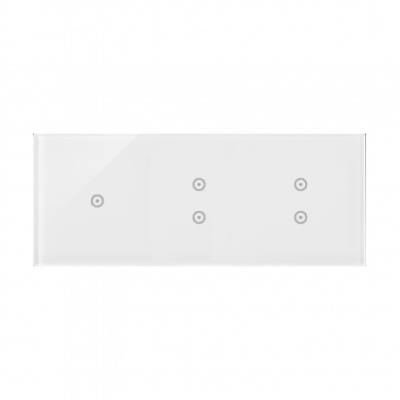 Panel dotykowy S54 Touch, 3 moduły, 1 pole dotykowe + 2 pole dotykowe pionowe + 2 pola dotykowe pionowe, biała perła