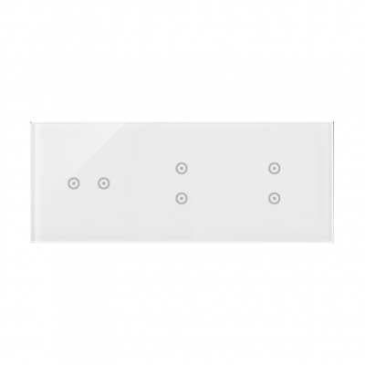 Panel dotykowy S54 Touch, 3 moduły, 2 pola dotykowe poziome + 2 pola dotykowe pionowe + 2 pola dotykowe pionowe, biała perła