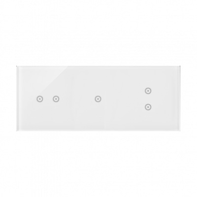 Panel dotykowy S54 Touch, 3 moduły, 2 pola dotykowe poziome + 1 pole dotykowe + 2 pola dotykowe pionowe, biała perła