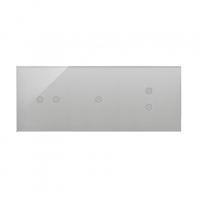 Panel dotykowy S54 Touch, 3 moduły, 2 pola dotykowe poziome + 1 pole dotykowe + 2 pola dotykowe pionowe, srebrna mgła