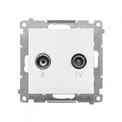 Gniazdo antenowe R-TV końcowe separowane (moduł). 1x Wejście: 5÷862 MHz; Biały mat