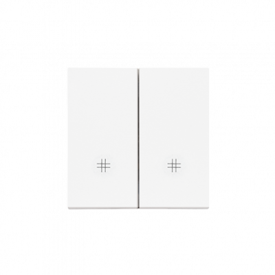 Klawisz podwójny z piktogramami krzyżowymi do: SW7/2M, SW6/2WM; Biały mat