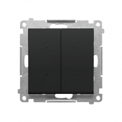 SWITCH D – Sterownik przyciskowy oświetleniowy podwójny, sterowany smartfonem (moduł); Czarny mat