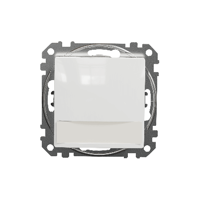 Sedna Design, przycisk z etykietą i podświetleniem, biały
