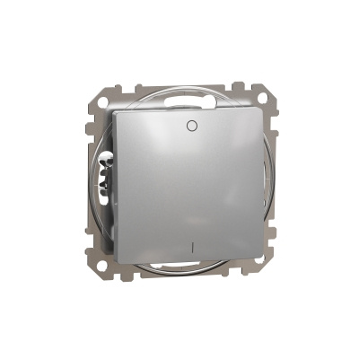 Sedna Design, łącznik 2-biegunowy, srebrne aluminium