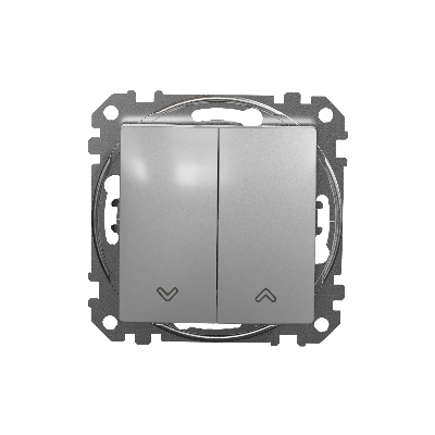 Sedna Design, przycisk żaluzjowy, srebrne aluminium