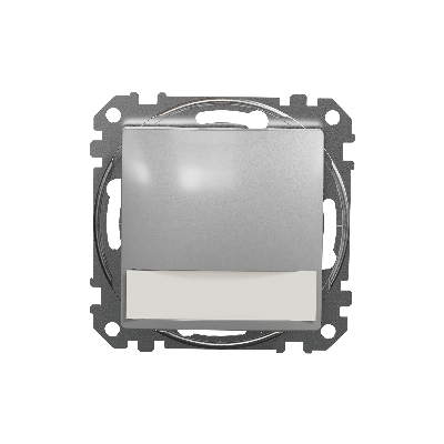Sedna Design, przycisk z etykietą i podświetleniem (12V Ac), srebrne aluminium